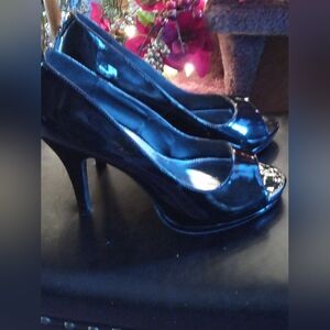 Rampage 4" peep toe High Heels Size 10 M
